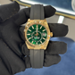 Rolex Skydweller 336238 Yellow Gold Green Dial on Oysterflex