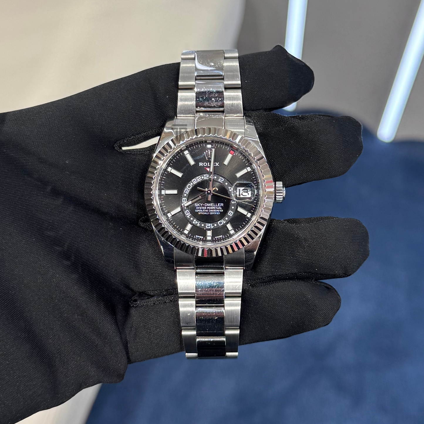 Rolex Skydweller Ref. 326934 Stainless Steel Black Dial on Oyster