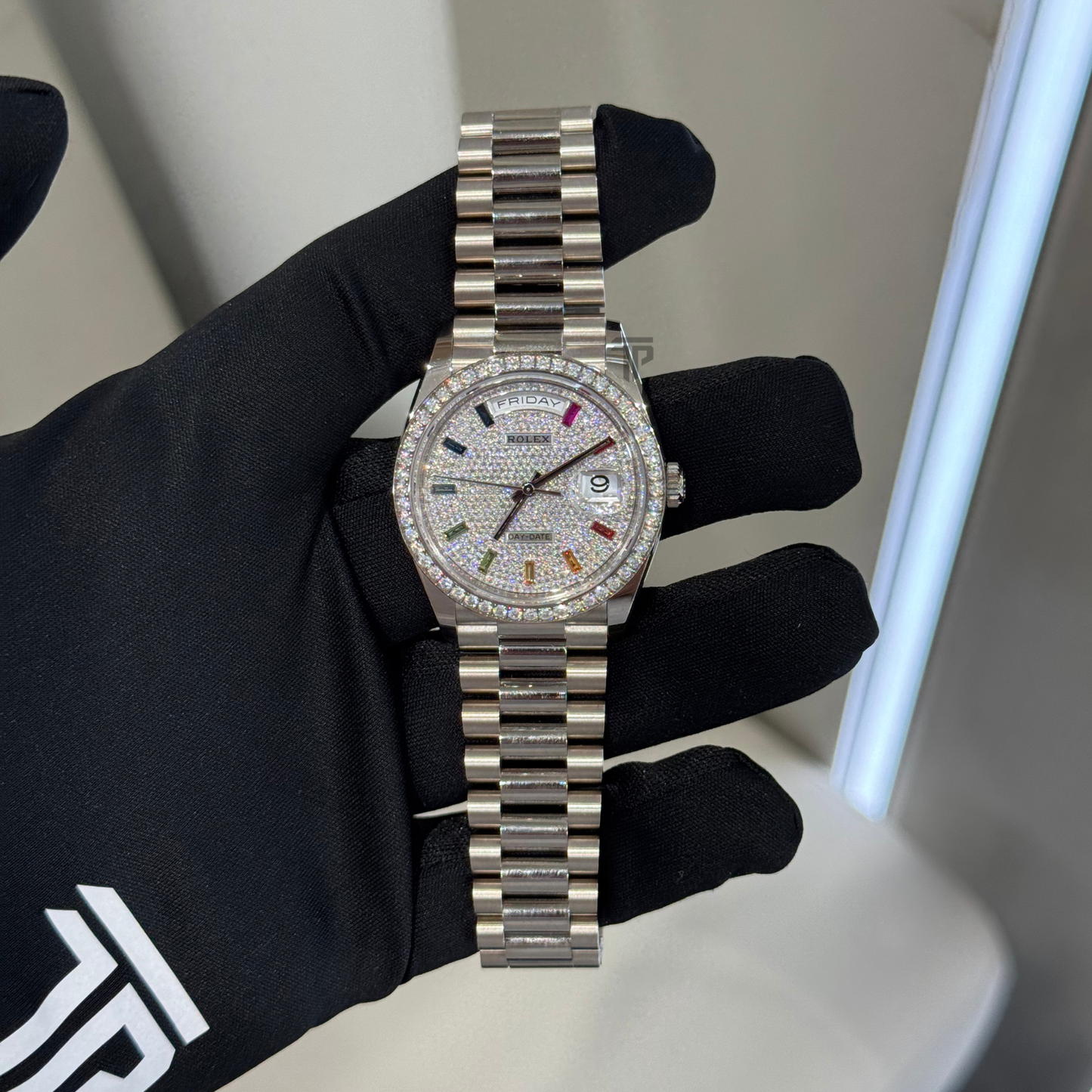Rolex Day-Date Ref. 128349RBR 36mm Pave Rainbow Dial