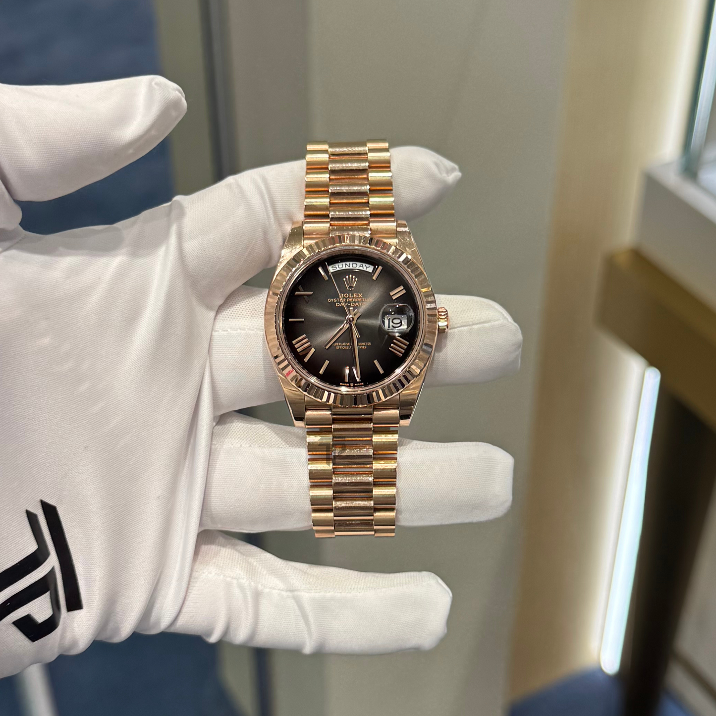 Rolex Day-Date Ref. 228235 Rose Gold Slate Ombre Dial