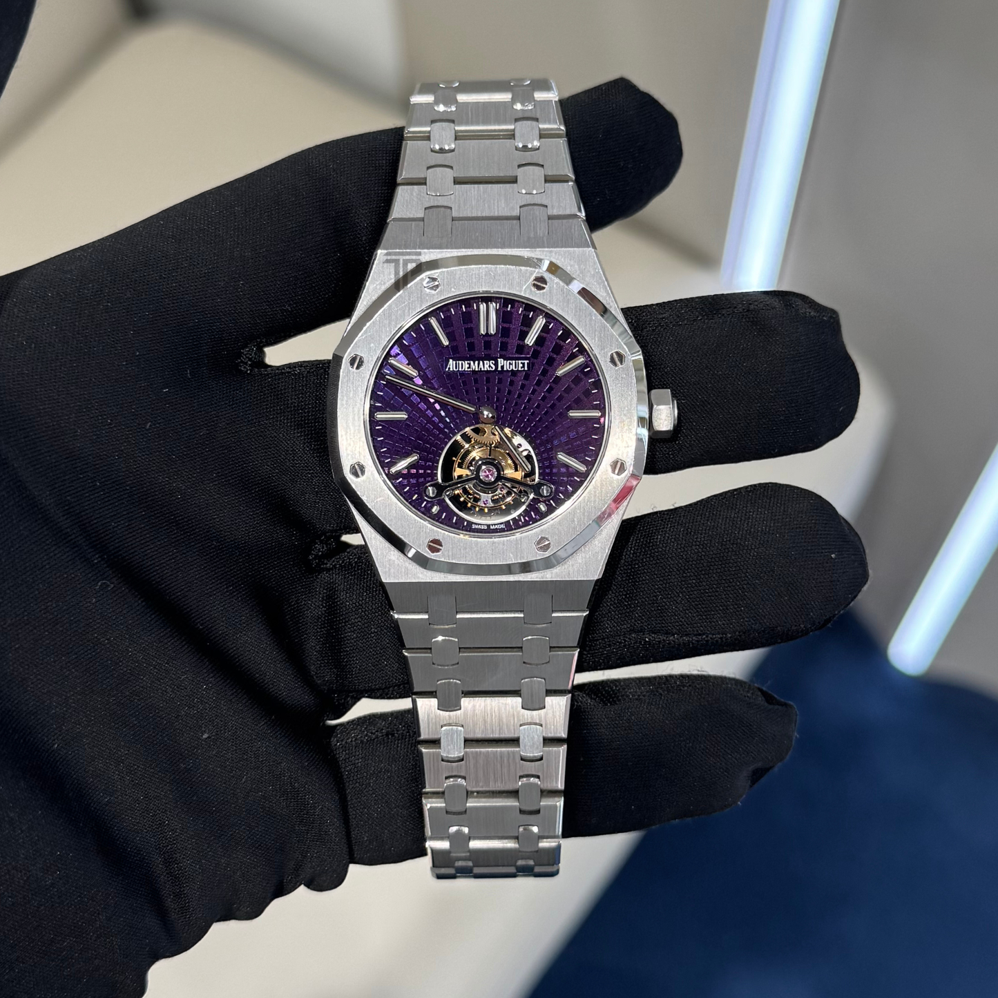 Audemars Piguet Royal Oak Tourbillon Ref. 26522ST.OO.1220ST.01 41mm Stainless Steel Purple Dial Extra Thin