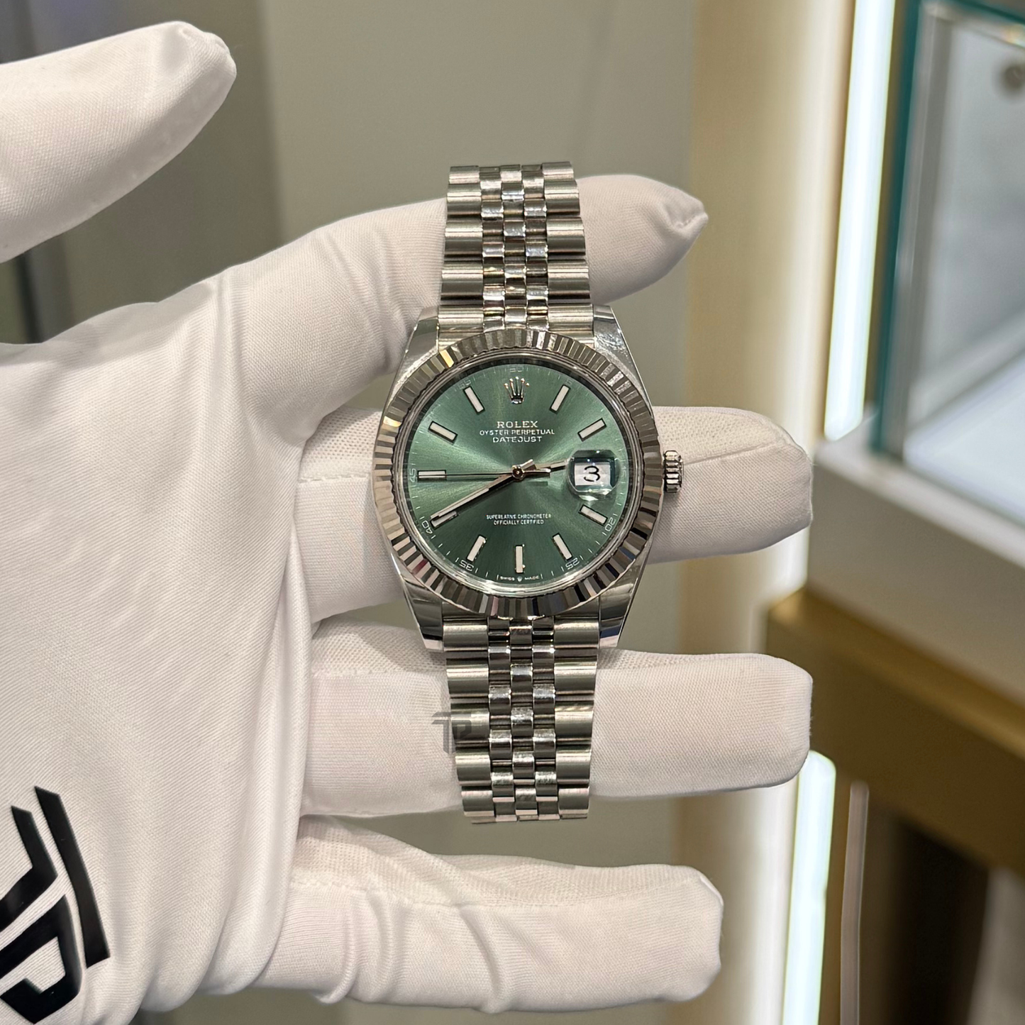 Rolex Datejust Ref. 126334 Stainless Steel Mint Green Dial Jubilee