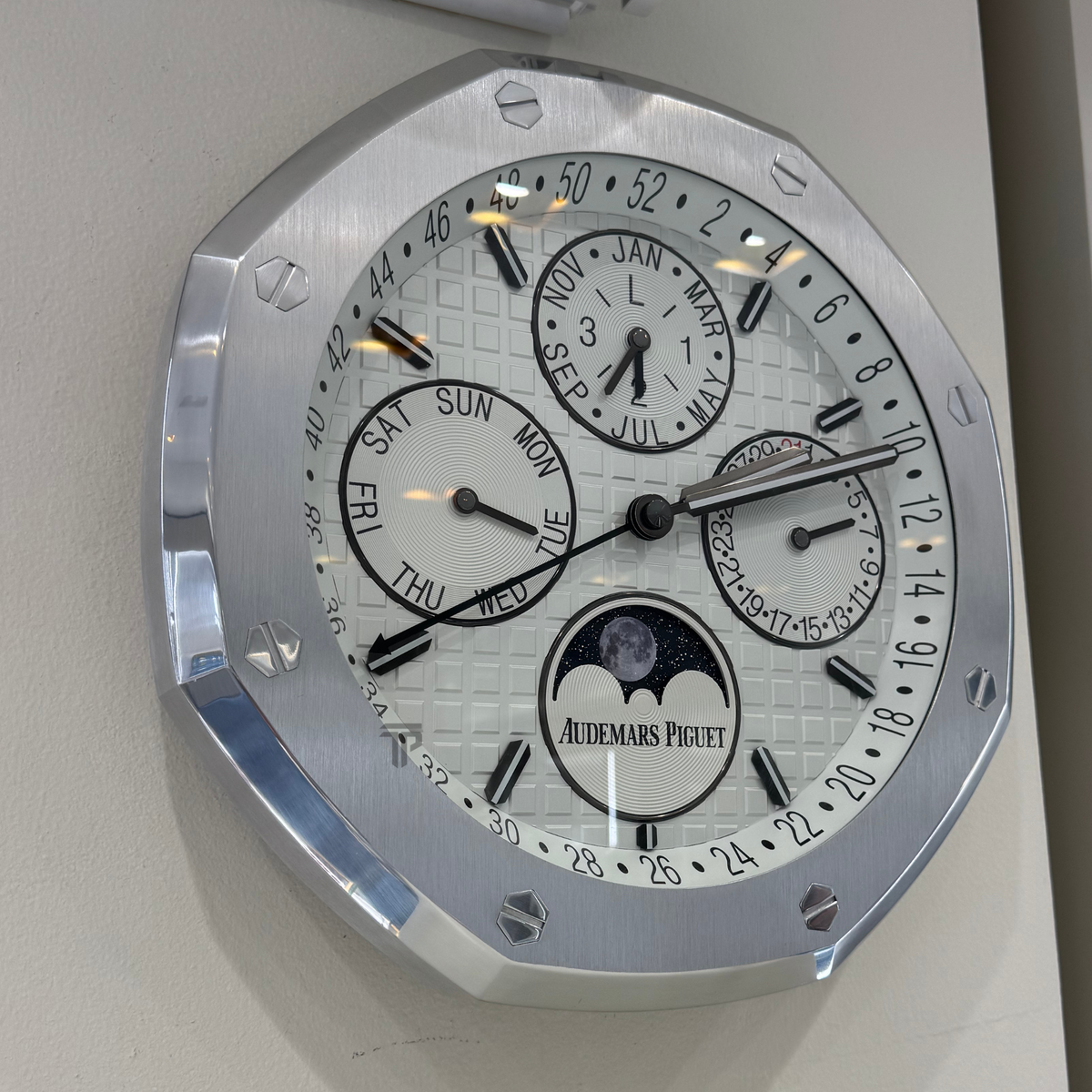 Audemars Piguet Perpetual Calendar Wall Clock White Dial