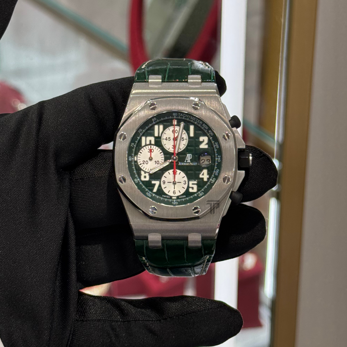 Audemars Piguet Ref. 26075ST.OO.D038CR.01 “Monte Napoleone” Stainless Steel Green Dial 42mm Offshore