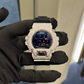 Casio Iced out G Shock Digital White Gold with TRI COLOR Blue/Purple/Green Dial