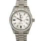 Rolex Day Date Ref. 218399BR 41MM White Gold Baguette Bezel Sapphire Markers