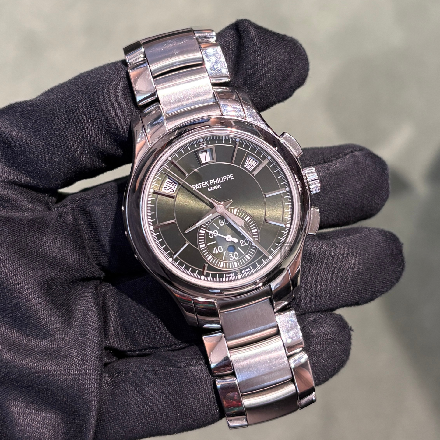 Patek Philippe Annual Calendar Ref. 5905/1A Stainless Steel Green Dial