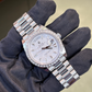 Rolex Day Date Ref. 228396TBR Platinum Meteorite Dial Baguette Bezel and Markers