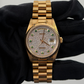 RolexDay Date Ref. 18238 36MM Yellow Gold Emerald Markers Factory Pave Set Dial