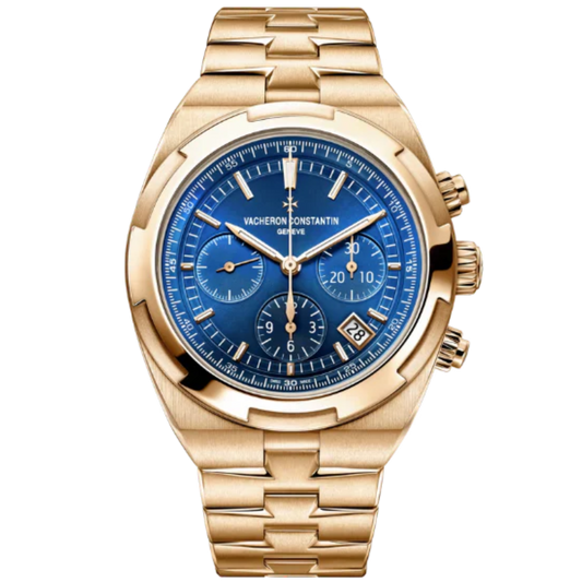 OVERSEAS CHRONOGRAPH 42 MM PINK GOLD WITH BLUE BRASS DIAL