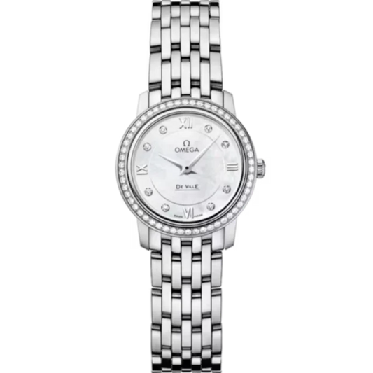 DE VILLE PRESTIGE 24 MM STAINLESS STEEL WITH MOTHER OF PEARL DIAL