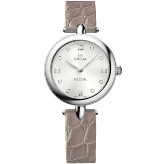 DE VILLE PRESTIGE DEWDROP 27 MM STAINLESS STEEL WITH SILVER DIAL