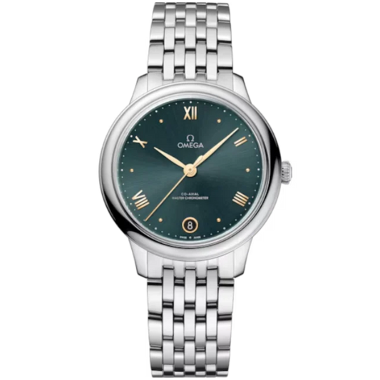 DE VILLE PRESTIGE 34 MM STAINLESS STEEL WITH GREEN DIAL