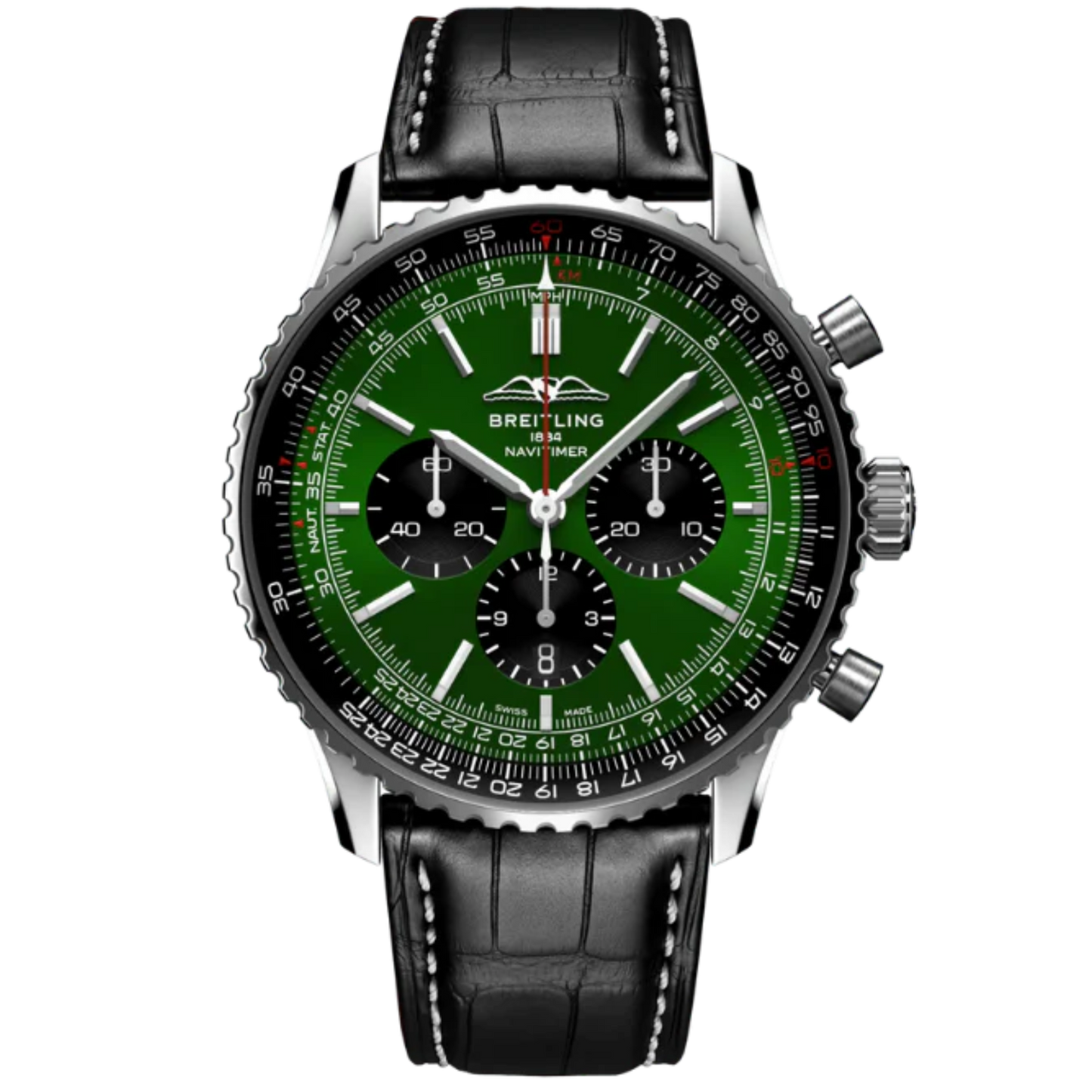 NAVITIMER B01 CHRONOGRAPH 46 MM STAINLESS STEEL WITH GREEN DIAL