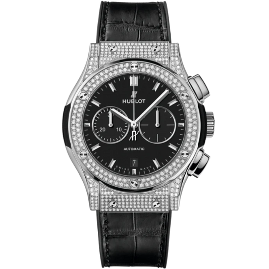 CLASSIC FUSION 42 MM CHRONOGRAPH TITANIUM PAVÉ
