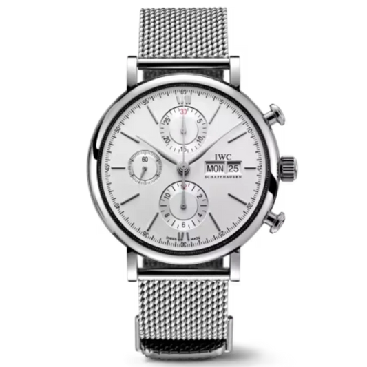 PORTOFINO CHRONOGRAPH 42 MM STAINLESS STEEL WITH WHITE DIAL
