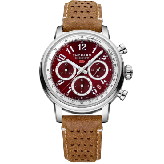 MILLE MIGLIA CLASSIC CHRONOGRAPH 40 MM CHOPARD LUCENT STEEL™ WITH "ROSSO AMARENA" RED DIAL
