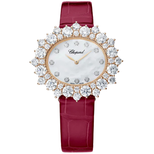 L’HEURE DU DIAMANT OVAL MEDIUM 36 MM ETHICAL ROSE GOLD WITH MOTHER OF PEARL DIAL