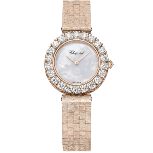 L'HEURE DU DIAMANT 26 MM ETHICAL ROSE GOLD WITH MOTHER OF PEARL DIAL