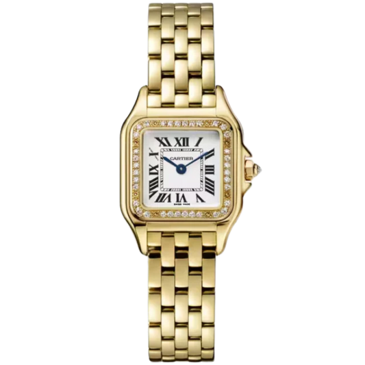 PANTHERE DE CARTIER 30 MM 18K YELLOW GOLD WITH SILVER DIAL