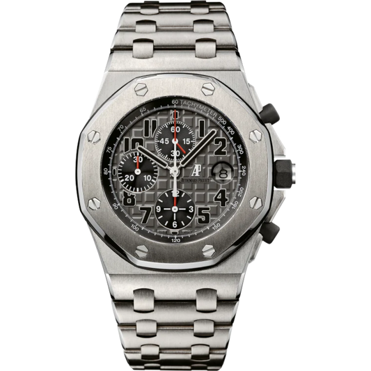 Royal Oak Offshore Chronograph 42MM Titanium Bracelet Slate Grey Dial With Méga Tapisserie Pattern Titanium Case