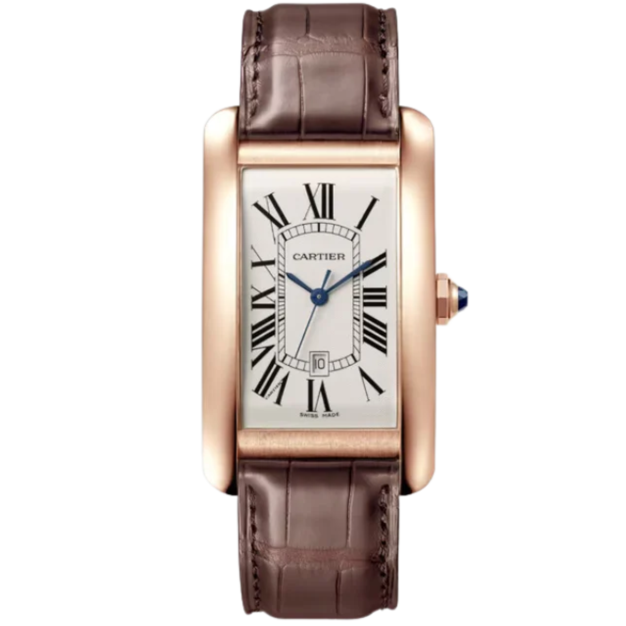 Expensive Tank Watch TANK 45 mm AMÉRICAINE WATCH SILVER ROSE GOLD – TPT Timepiece Trading