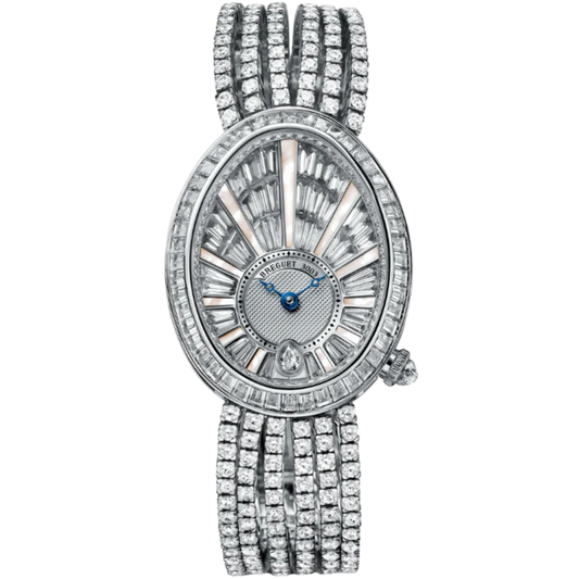 REINE DE NAPLES 8939 38 MM WHITE GOLD WITH SILVER DIAL
