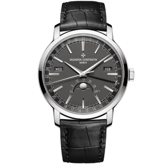 TRADITIONNELLE COMPLETE CALENDAR 41 MM 18K WHITE GOLD WITH BLACK BRASS DIAL
