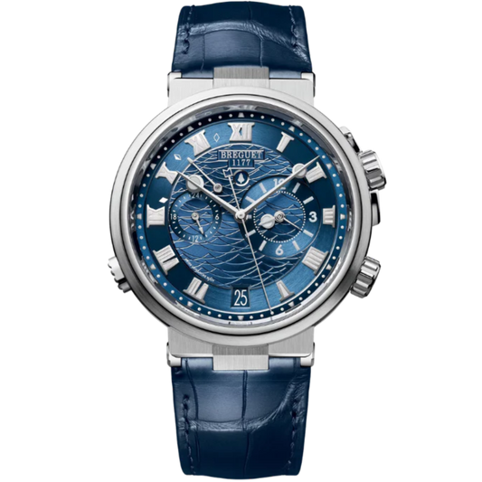 MARINE ALARME MUSICALE 5547 40 MM WHITE GOLD WITH BLUE DIAL