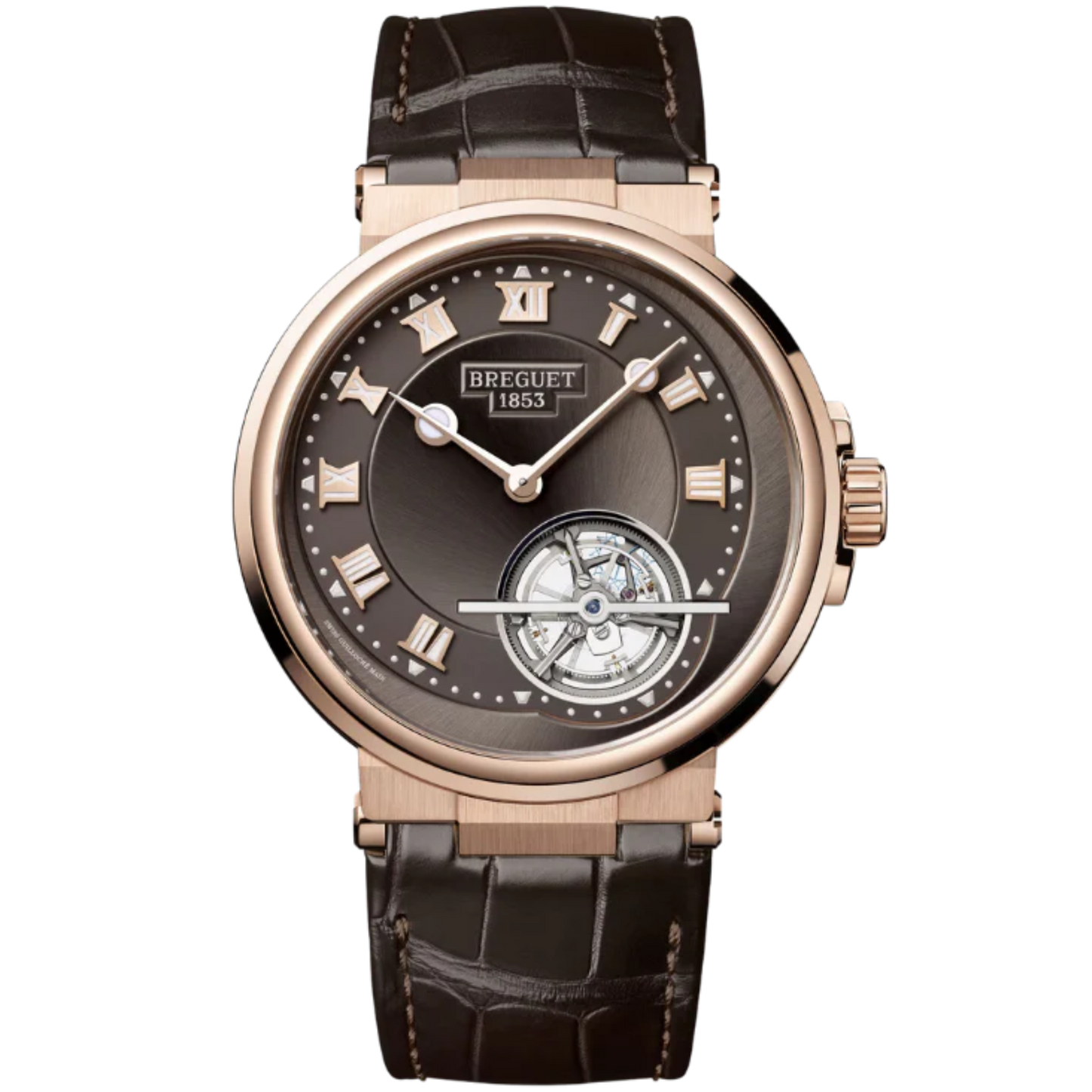 MARINE TOURBILLON 5577 42 MM ROSE GOLD WITH SUNBURST SLATE GREY DIAL