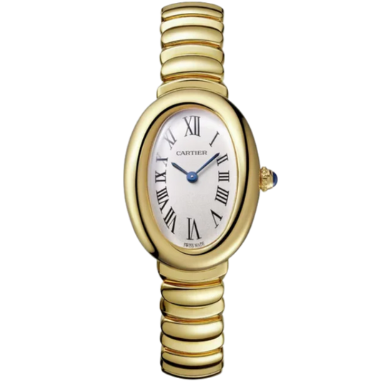 BAIGNOIRE DE CARTIER 31 MM 18K YELLOW GOLD WITH SILVER DIAL