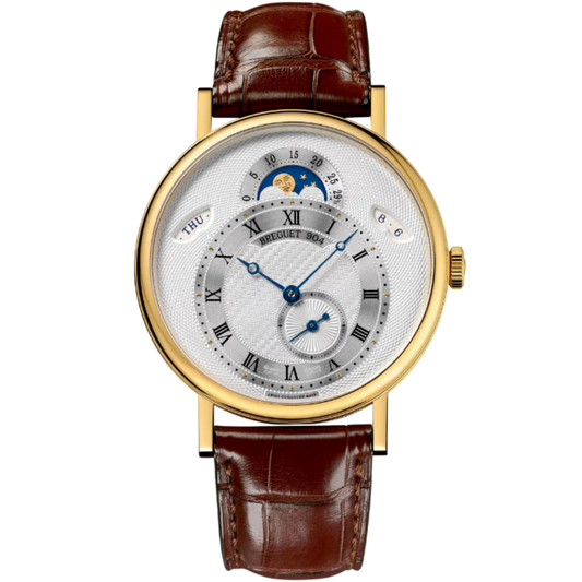 CLASSIQUE CALENDRIER 7337 39 MM YELLOW GOLD WITH SILVER DIAL
