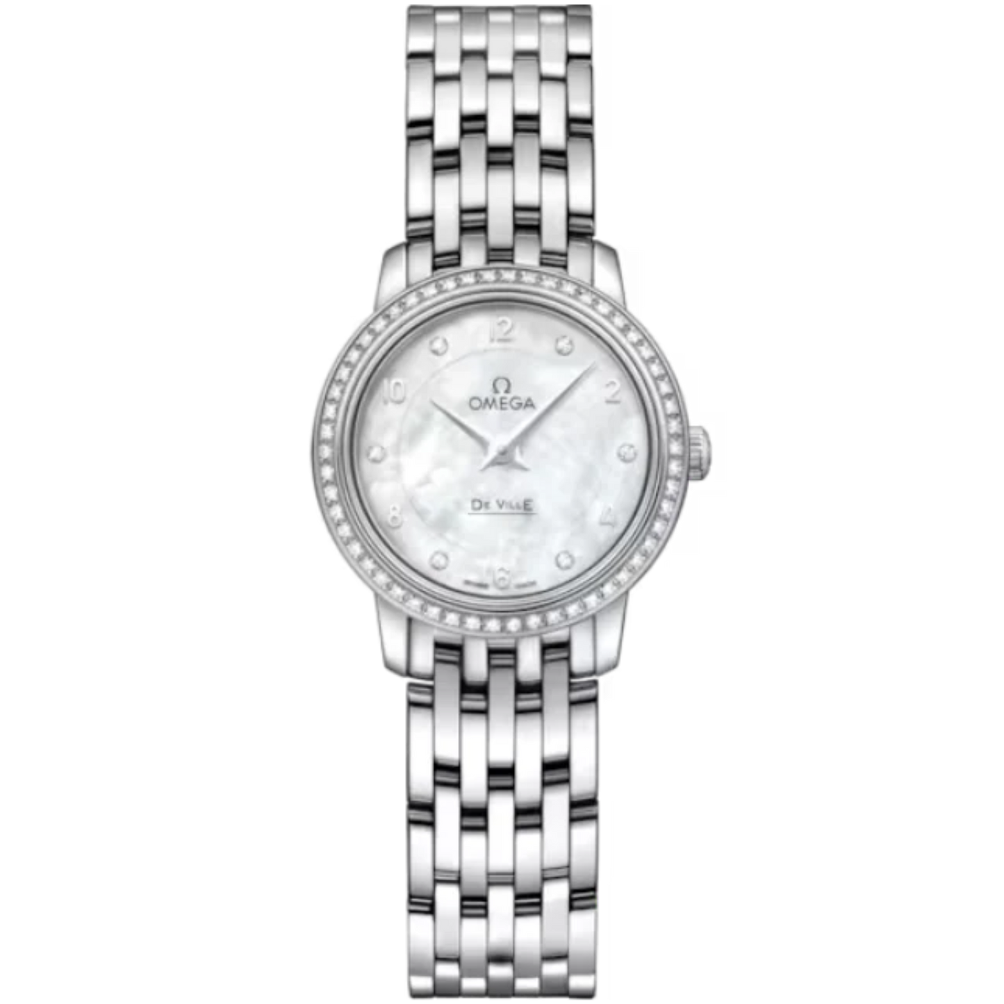 DE VILLE PRESTIGE 24 MM WHITE GOLD WITH MOTHER OF PEARL DIAL