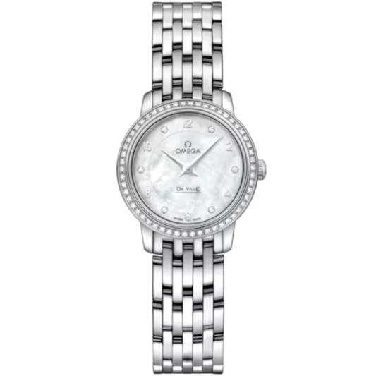 DE VILLE PRESTIGE 24 MM WHITE GOLD WITH MOTHER OF PEARL DIAL