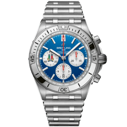 CHRONOMAT B01 SIX NATIONS ITALY 42 MM STAINLESS STEEL WITH BLUE DIAL