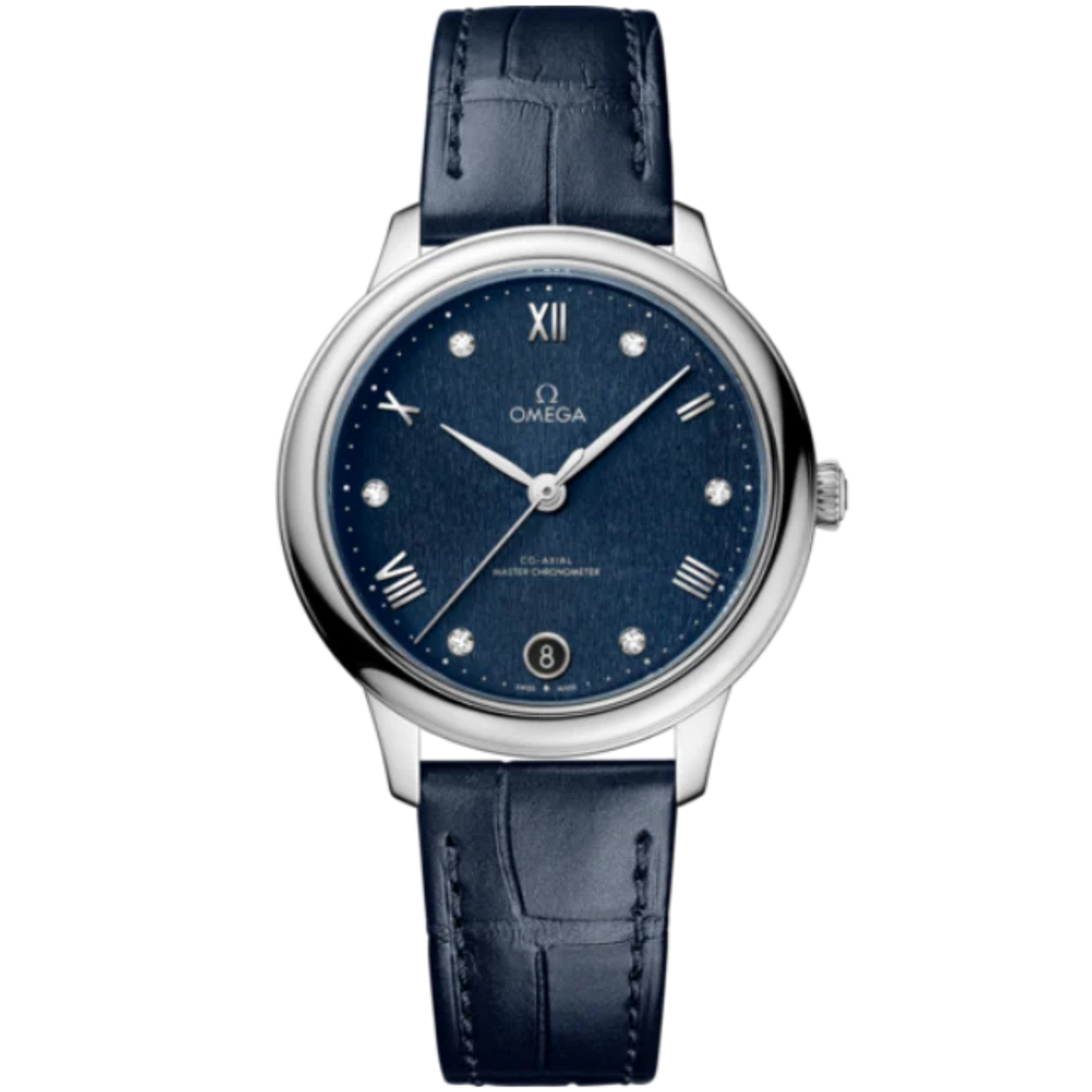 DE VILLE PRESTIGE 34 MM STAINLESS STEEL WITH BLUE DIAL