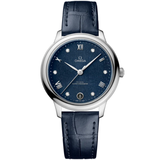 DE VILLE PRESTIGE 34 MM STAINLESS STEEL WITH BLUE DIAL