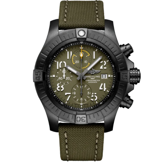 AVENGER CHRONOGRAPH NIGHT MISSION 45 MM DLC-COATED TITANIUM WITH GREEN DIAL
