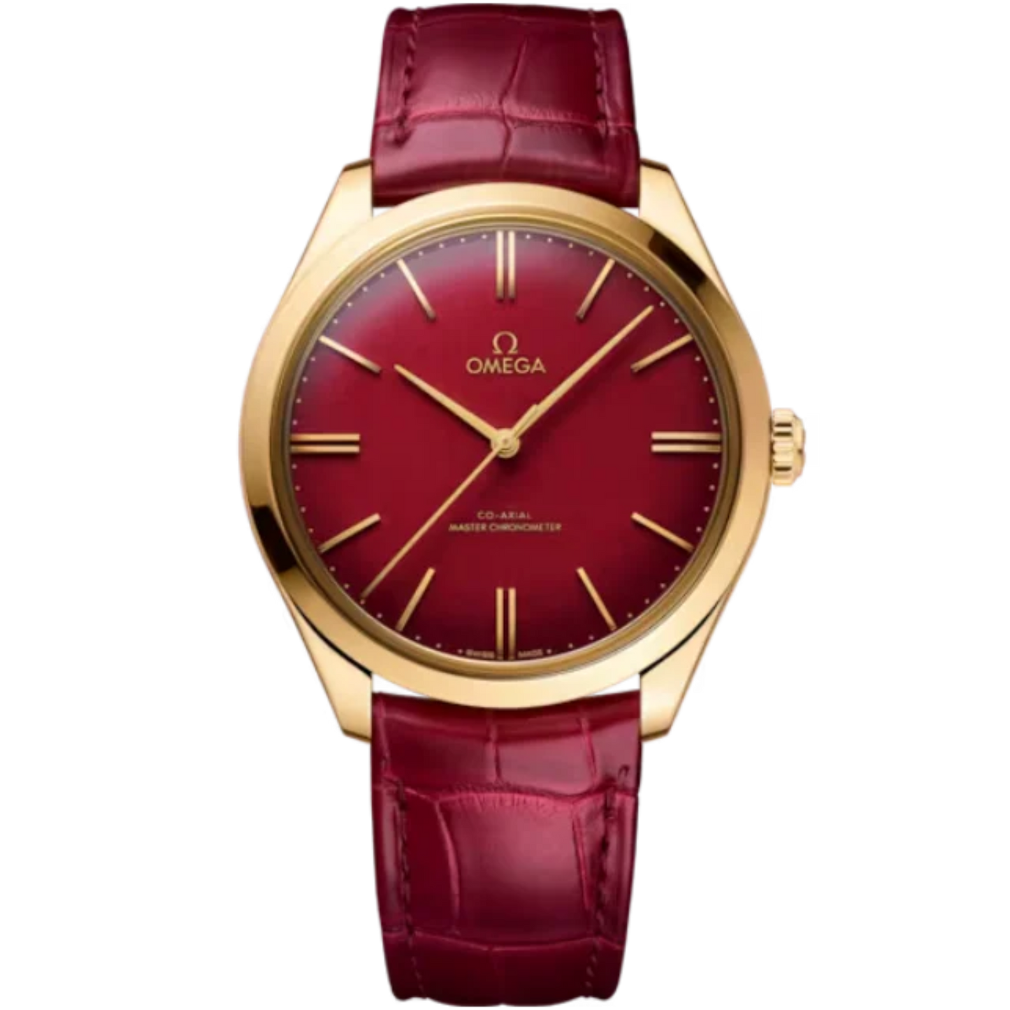 DE VILLE TRÉSOR 125TH ANNIVERSARY EDITION 40 MM YELLOW GOLD WITH RED DIAL