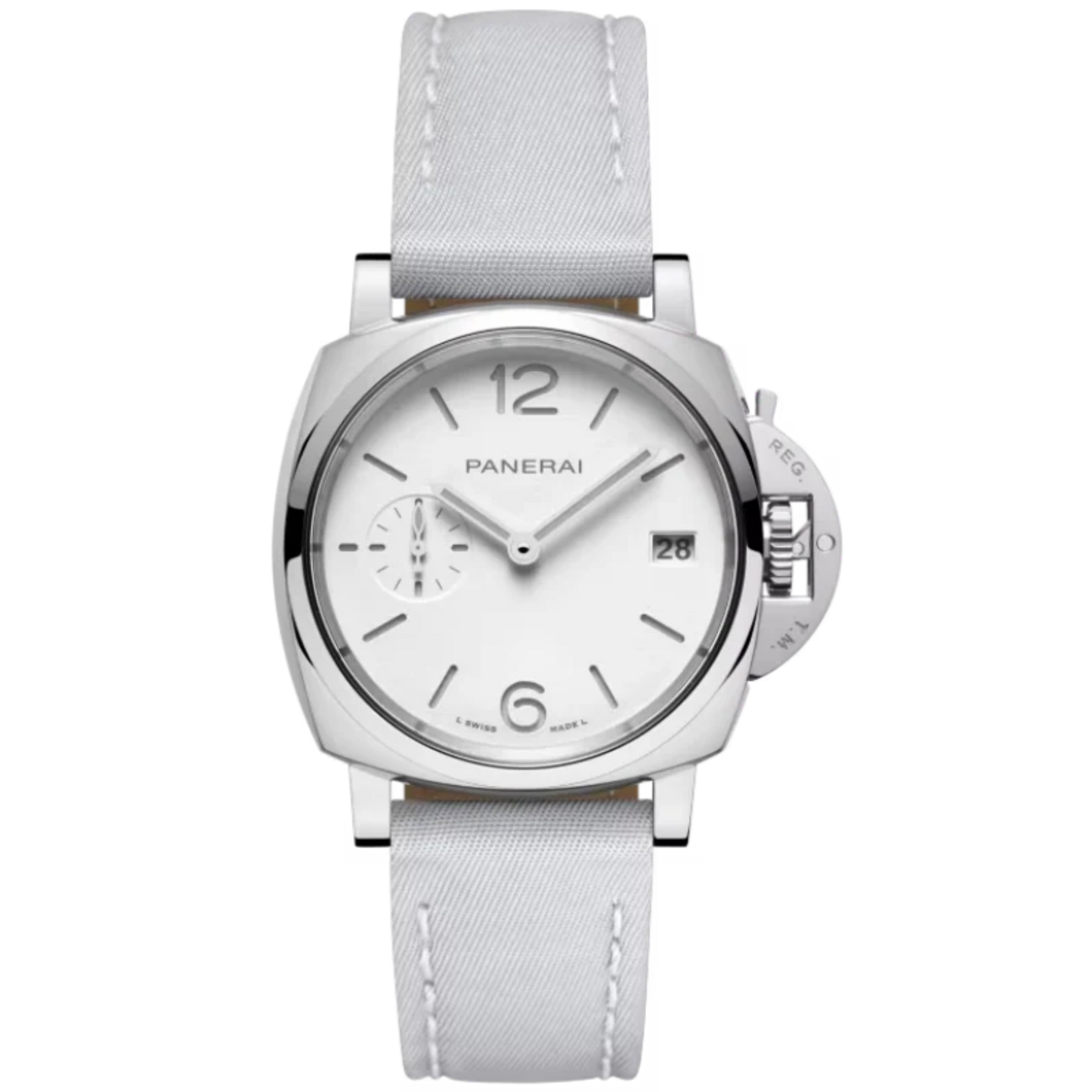 LUMINOR DUE PRADA RE-NYLON PAM01426 38 MM STAINLESS STEEL WITH WHITE DIAL