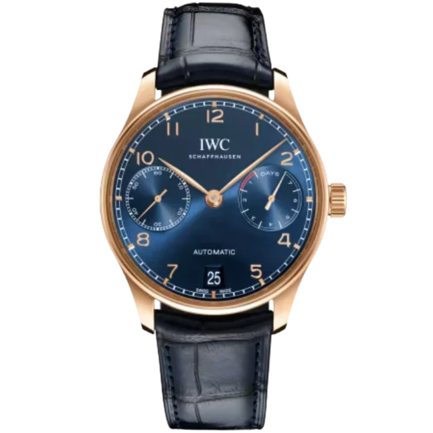 PORTUGIESER AUTOMATIC BOUTIQUE EDITION 42 MM GOLD WITH BLUE DIAL