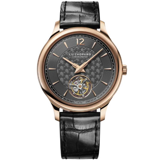 L.U.C FLYING T TWIN LIMITED EDITION 40 MM CERTIFIED FAIRMINED ETHICAL ROSE GOLD WITH RHUTHENIUM GREY DIAL