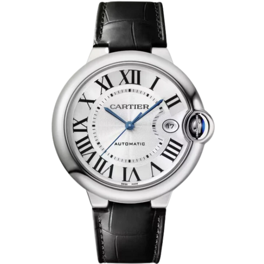 BALLON BLEU DE CARTIER 40 MM STAINLESS STEEL WITH SILVER GUILLOCHE DIAL