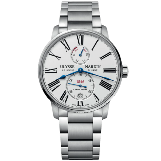MARINE TORPILLEUR 42 MM STAINLESS STEEL WITH WHITE DIAL