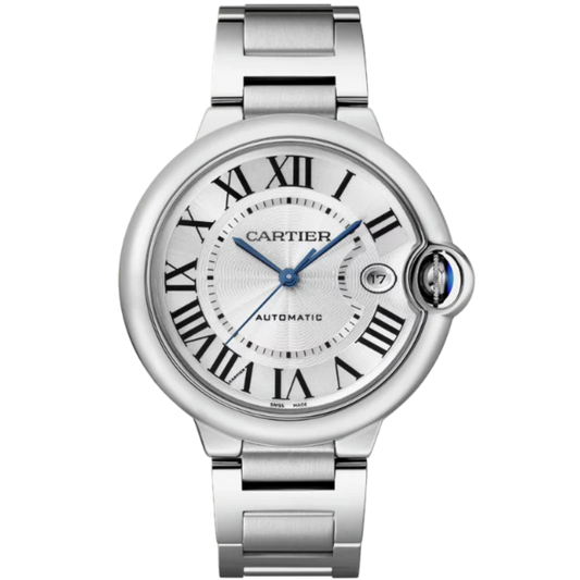 BALLON BLEU DE CARTIER 40 MM STAINLESS STEEL WITH SILVER GUILLOCHE DIAL