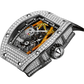 RM 26-01 Tourbillon Panda Black Alligator Strap White Gold Diamond Set Case