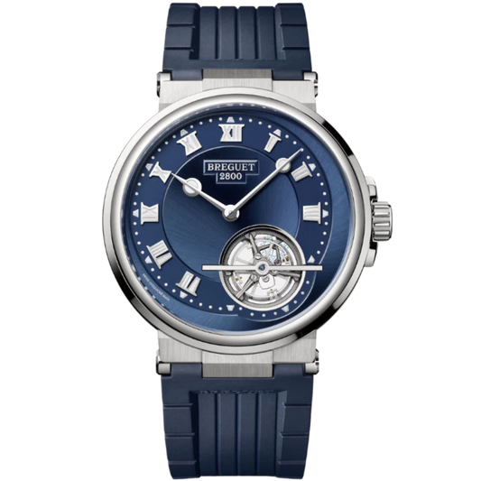 MARINE TOURBILLON 5577 42 MM PLATINUM WITH SUNBURST BLUE DIAL