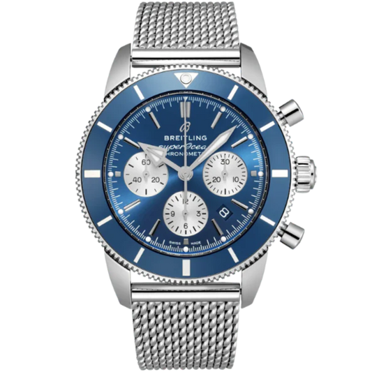 SUPEROCEAN HERITAGE B01 CHRONOGRAPH 44 MM STAINLESS STEEL WITH BLUE DIAL
