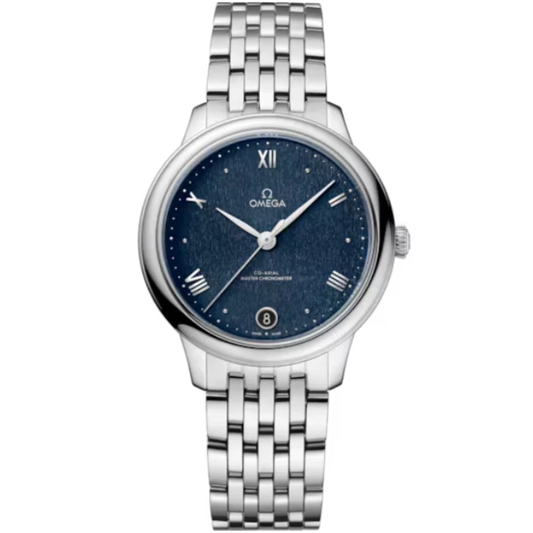 DE VILLE PRESTIGE 34 MM STAINLESS STEEL WITH BLUE DIAL
