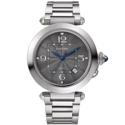 PASHA DE CARTIER 41 MM STAINLESS STEEL WITH ANTHRACITE FLINQUE DIAL